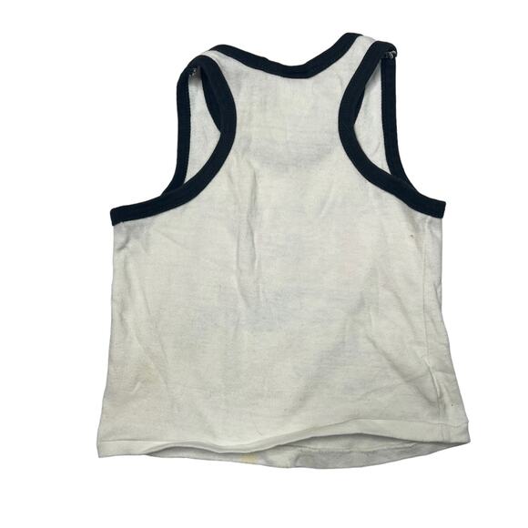 Vintage 80s Looney Tunes Daffy Duck Running Marathon Tank Top White Toddler 6 - Picture 2 of 5
